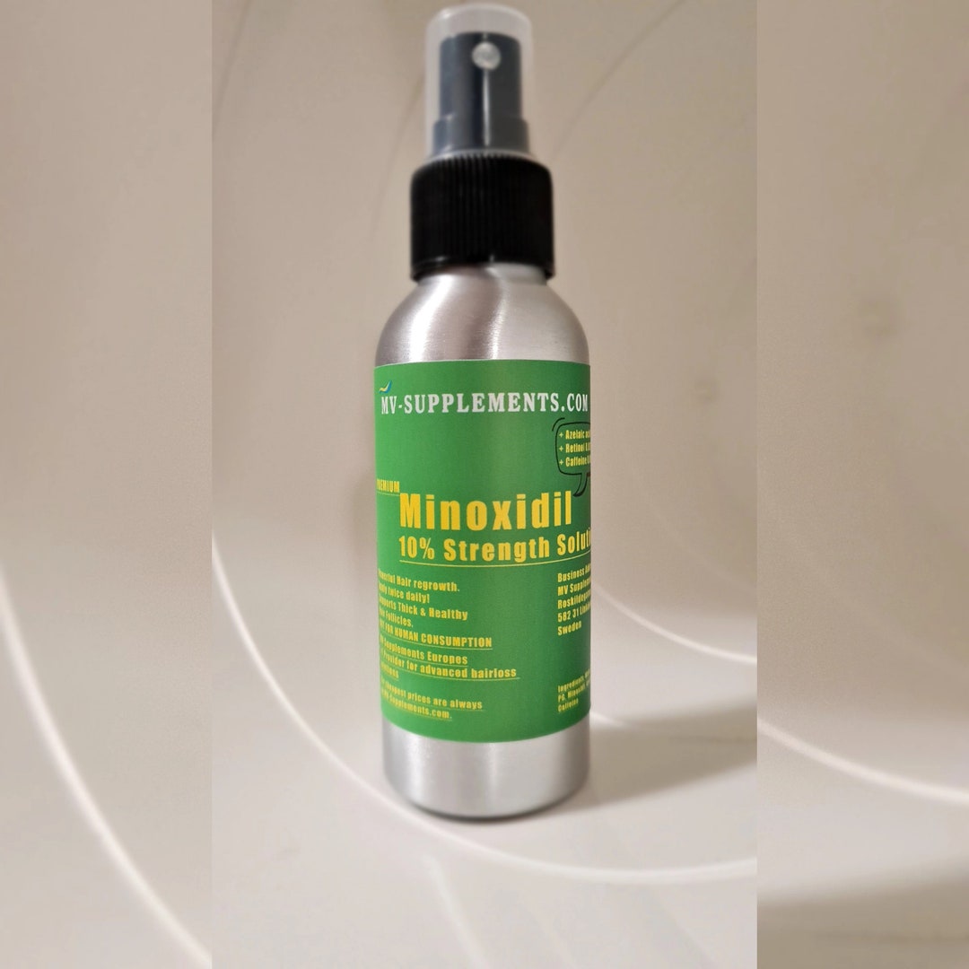 50ml Minoxidil 10 Azelaic Acid Retinol Caffeine Solution MV Supplements Etsy