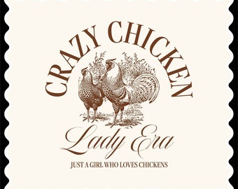Retro Chicken SVG, Funny Farm Life PNG (Digital Download)