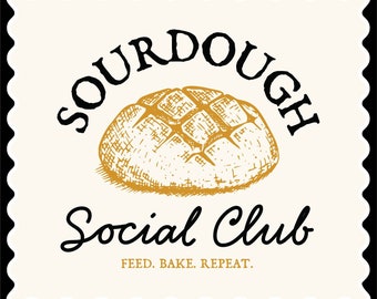 Sourdough Social Club SVG PNG, Baker Shirt Design (Digital Download)