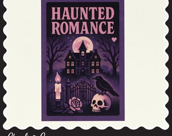 Romance hantée PNG SVG, conception livresque académique sombre