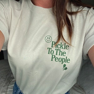 Pickleball Shirt Unisex Design Short Sleeve Tee Cute Sports Holiday Gifts Pickleball Themed Tee Pickle Player Tops and Pullovers Pckl Ppl