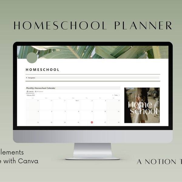 Notion Template for Homeschool Planner Lesson Organization Aesthetic Notion Homeschool Lesson Planner Homeschooling Mom Notion Template