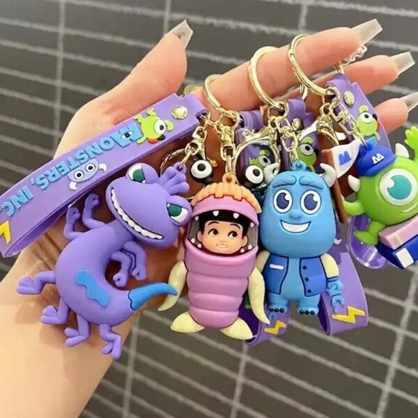 Monsters University 3D Character Keychains, Car Accessories, Gift Ideas