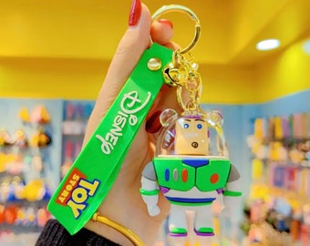 Porte-clés avec personnage Toy Story et tour de cou Accessoires de voiture Idées cadeaux