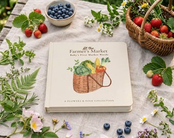 Farmers Market Board Book | Baby First Market Words