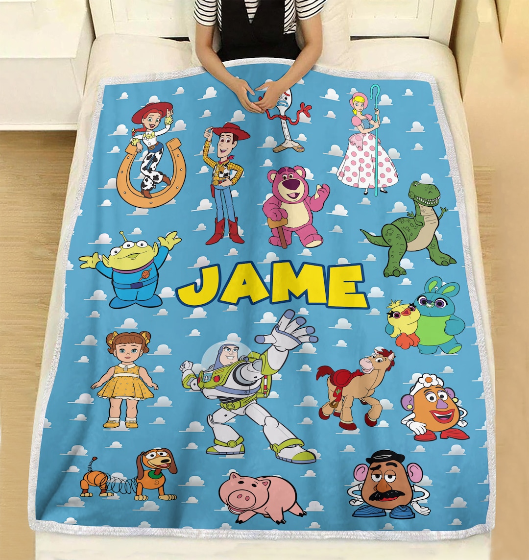 Personalized Toy Story Blanket Toy Story Characters Blanket Etsy