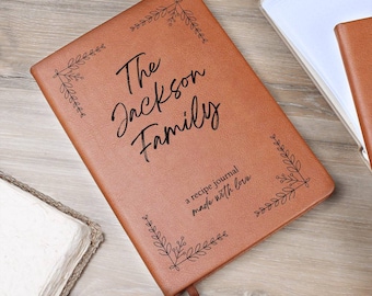Custom Recipe Book, Family Heirloom Cookbook, Custom Cookbook, Leather Recipe Book