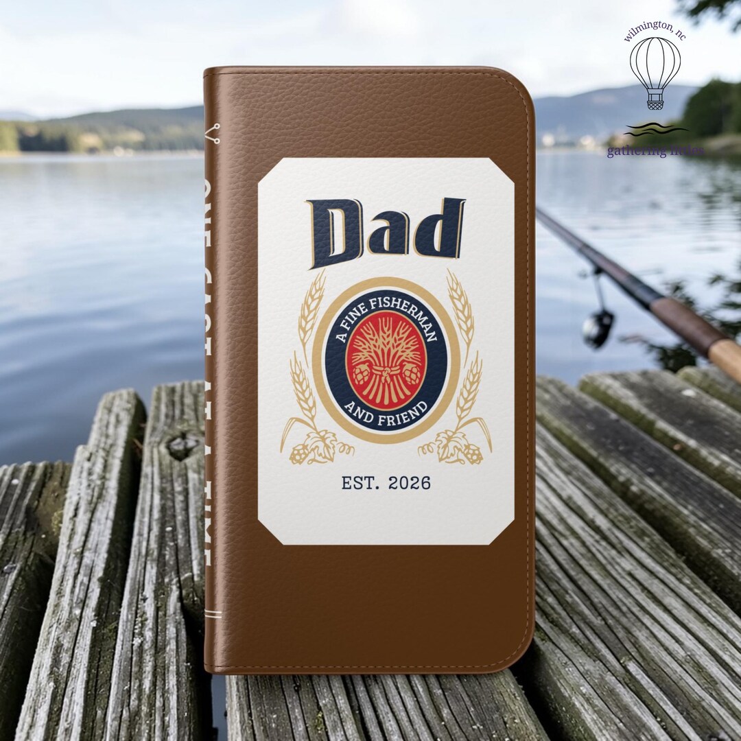 Custom Dad Book Phone Case Wallet, First Time Dad Gift, Sentimental Dad ...