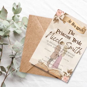 The Princess Bride Bridal Shower Invitation, The Princess Bride theme, Bridal shower invitation
