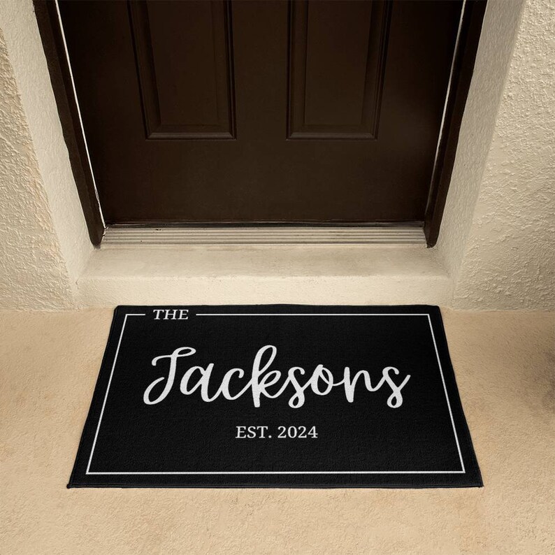 New Home Mat, Custom Door Mat, Last Name Doormat, Custom