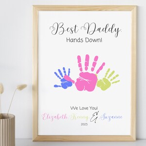 Father’s Day Gift, Fathers Day Card Digital, First fathers Day Gift, Handprint art