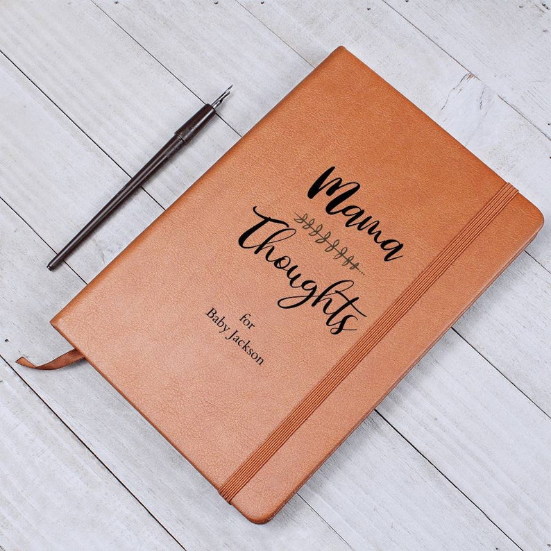 Personalized Leather Journal for New Moms, Personalized Gift for New Moms, Personalized Mom Journal, Sentimental Gift for New MomGraphic Jou image 4