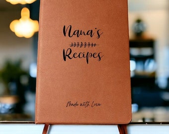 Custom Recipe Book, Family Heirloom Cookbook, Custom Cookbook, Leather Recipe Book