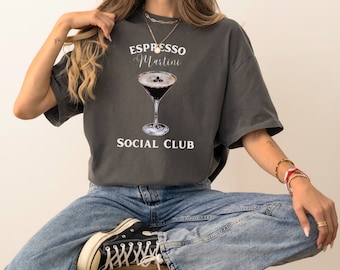 Espresso Martini Social Club Crewneck Sweatshirt | Espresso Shirt, Espresso Martini Shirt, Social Club Sweatshirt Gift for Her