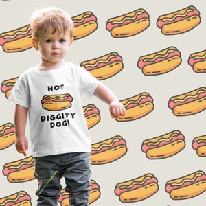 Hot Diggity Dog! Funny Toddler Shirt, Hot Diggity Dog Shirt, Clubhouse Shirt, Toddler Gift