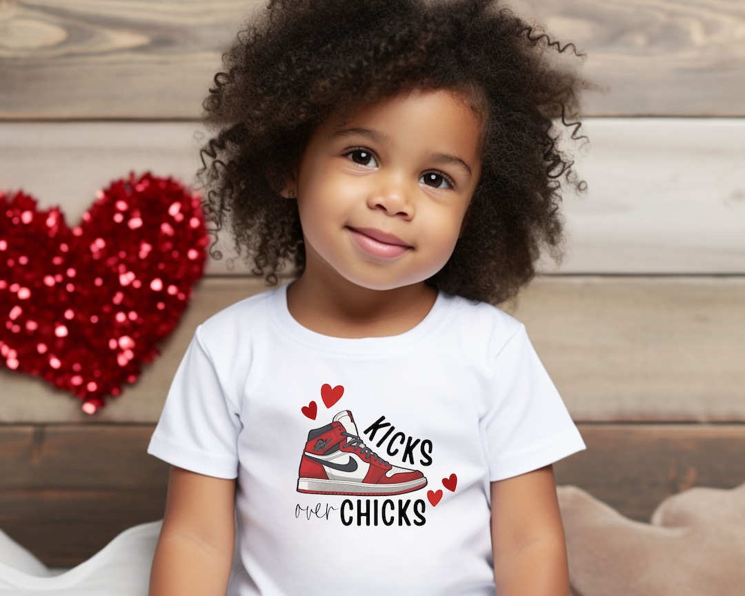 Toddler Boy Valentines Day Shirt, Kicks Over Chicks Shirt, Boys