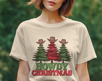 Western Christmas Shirt, Cowboy Christmas Shirt, Women's Christmas Shirts, Western Baby Rompers
