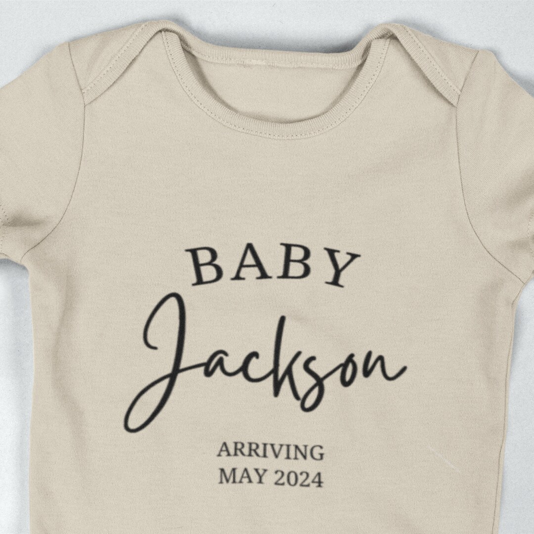 Personalized Announcement Baby Cute Baby Announcement Romper Coming ...