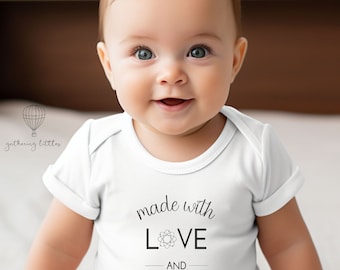 Made with Love and Science, Baby Shower Gift, IVF Newborn Gift, IVF Baby Onesie®, In Vitro Onesie®, IVF Pregnancy Announcement