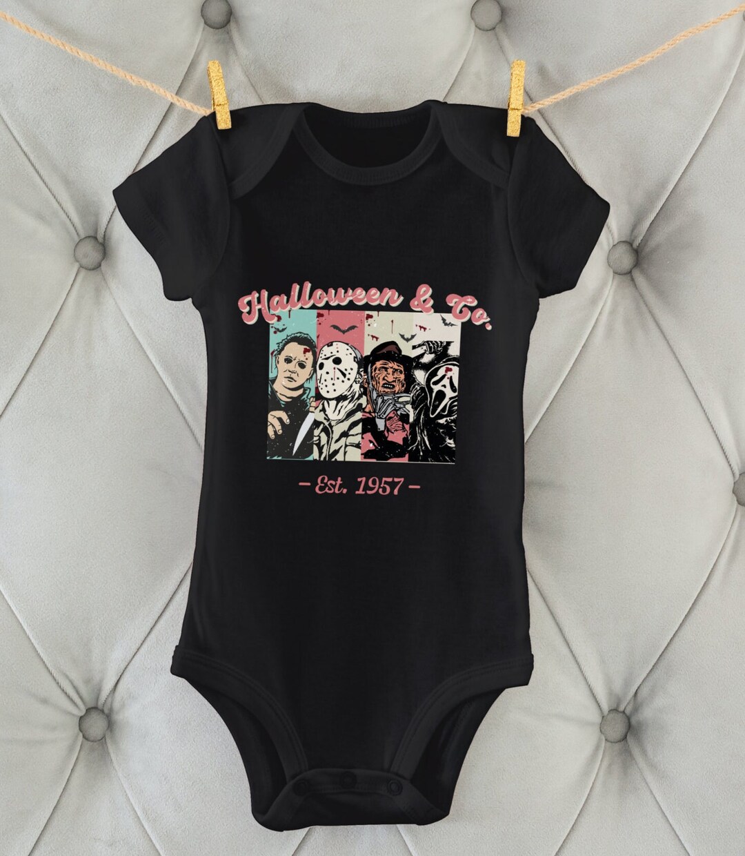 Horror Movie Onesie Halloween Baby Onesie Halloween Etsy