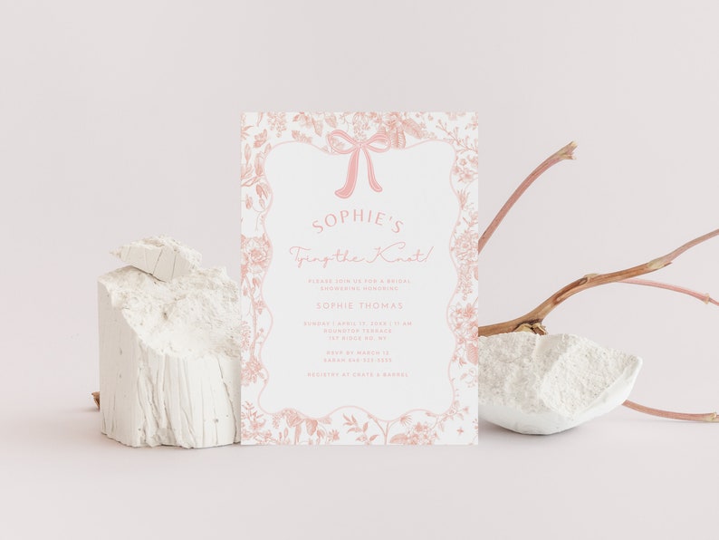 Tying the Knot Ribbon Invite