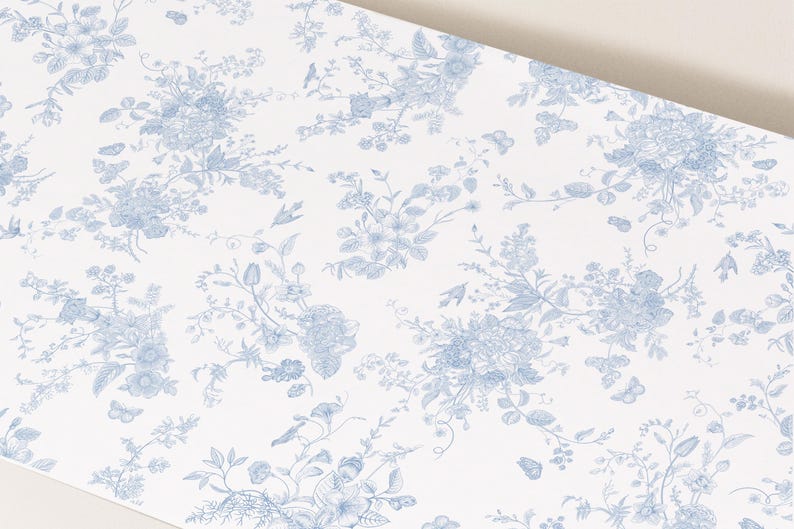 Toile Photo Backdrop Floral Toile Pattern Digital Backdrop Vintage Wedding Photo Booth ...