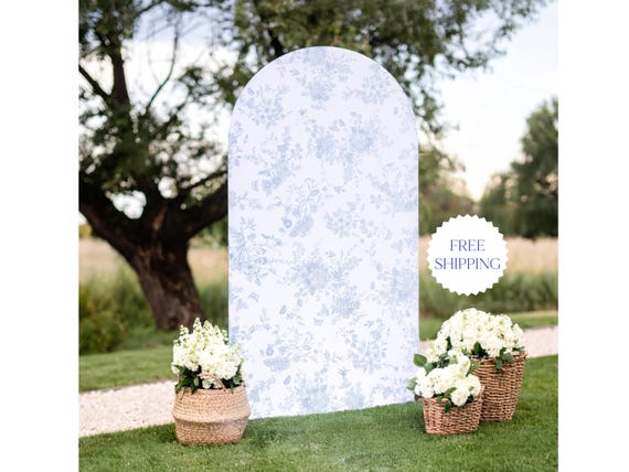 Wedding Photo Fabric Backdrop Bridal Shower Decor Blue Floral Butterfly Party Prop Photo Booth Background Set Wedding Decor Event Space