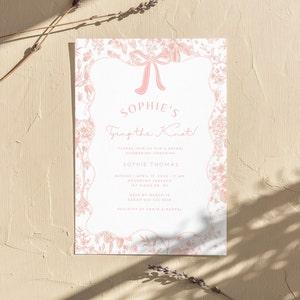 Vintage Wedding Shower Chinoiserie Invite