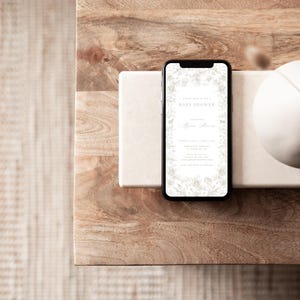 Toile Paperless Invitation Gender Neutral Invite