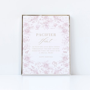 Pink Floral Decor Safari Baby Shower Game