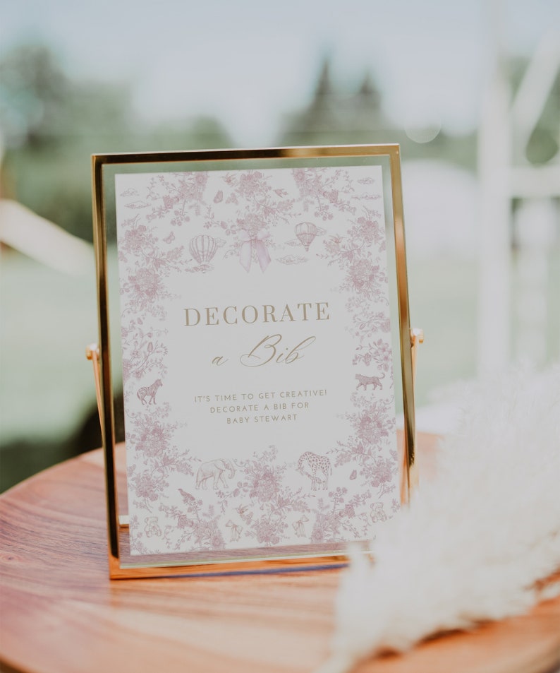 Elegant Baby Girl Shower Sign