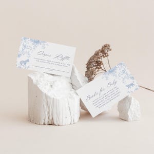 Afdrukbare babyshower spel luier loterij ticket boek aanvraag kaart digitale download bundel blauwe toile activiteitenkaart set partij planningskit