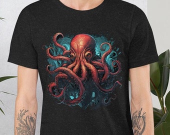 Release the Kraken Unisex T-Shirt - Hip Stylish Graphic Tee with Octopus Illustration - Gift for Stylish Man or Woman