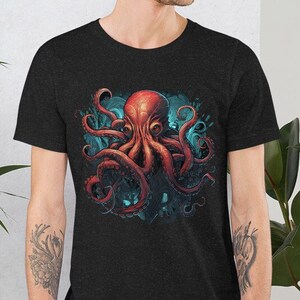 Release the Kraken Unisex T-Shirt - Hip Stylish Graphic Tee with Octopus Illustration - Gift for Stylish Man or Woman