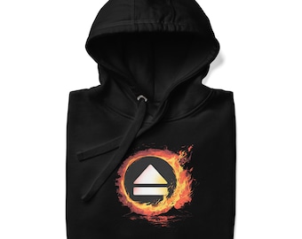 Hit Eject! Fire logo hoodie - Adult, Unisex - Oakland Rock Band