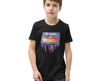 Hit Eject! Melting Cassette Shirt - Youth Short Sleeve T-Shirt - Oakland Rock Band