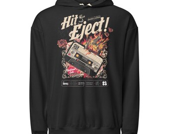 Hit Eject! Fire Hoodie - Adult, Unisex - Oakland Rock Band