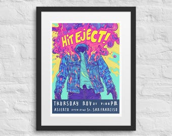 Hit Eject! Framed Concert Poster: 11-21-24 Asiento in San Francisco