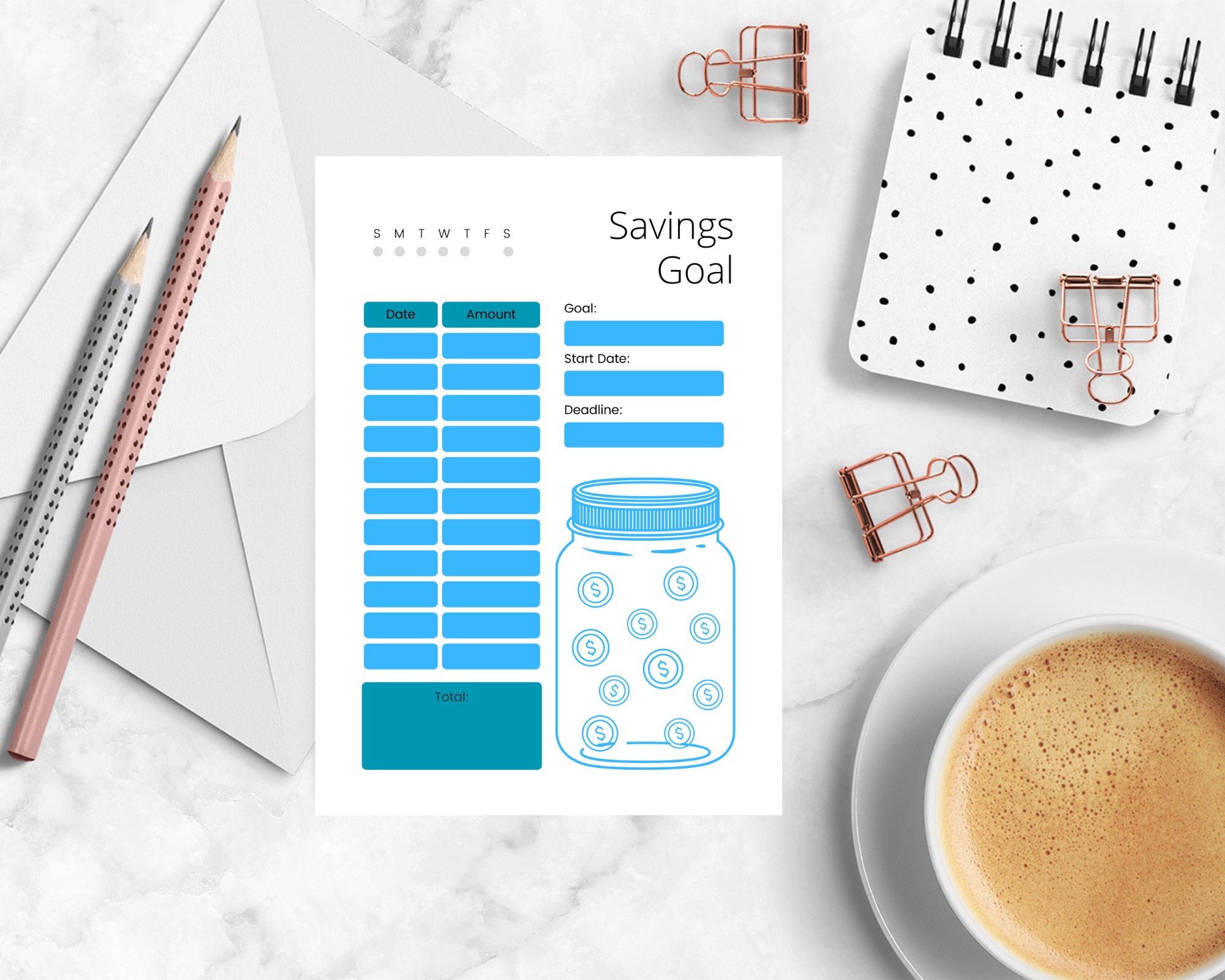 Savings Planner Printable Budget Planner Budget Planner Digital