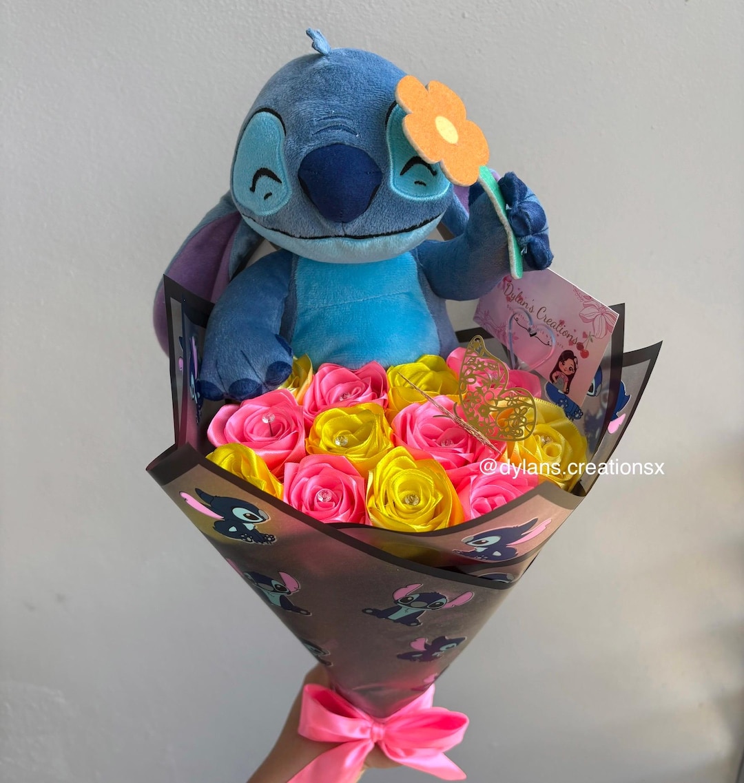 Stitch Bouquet, Rosas Eternas, Ramo Stitch, Ribbon Roses, Flowers - Etsy UK