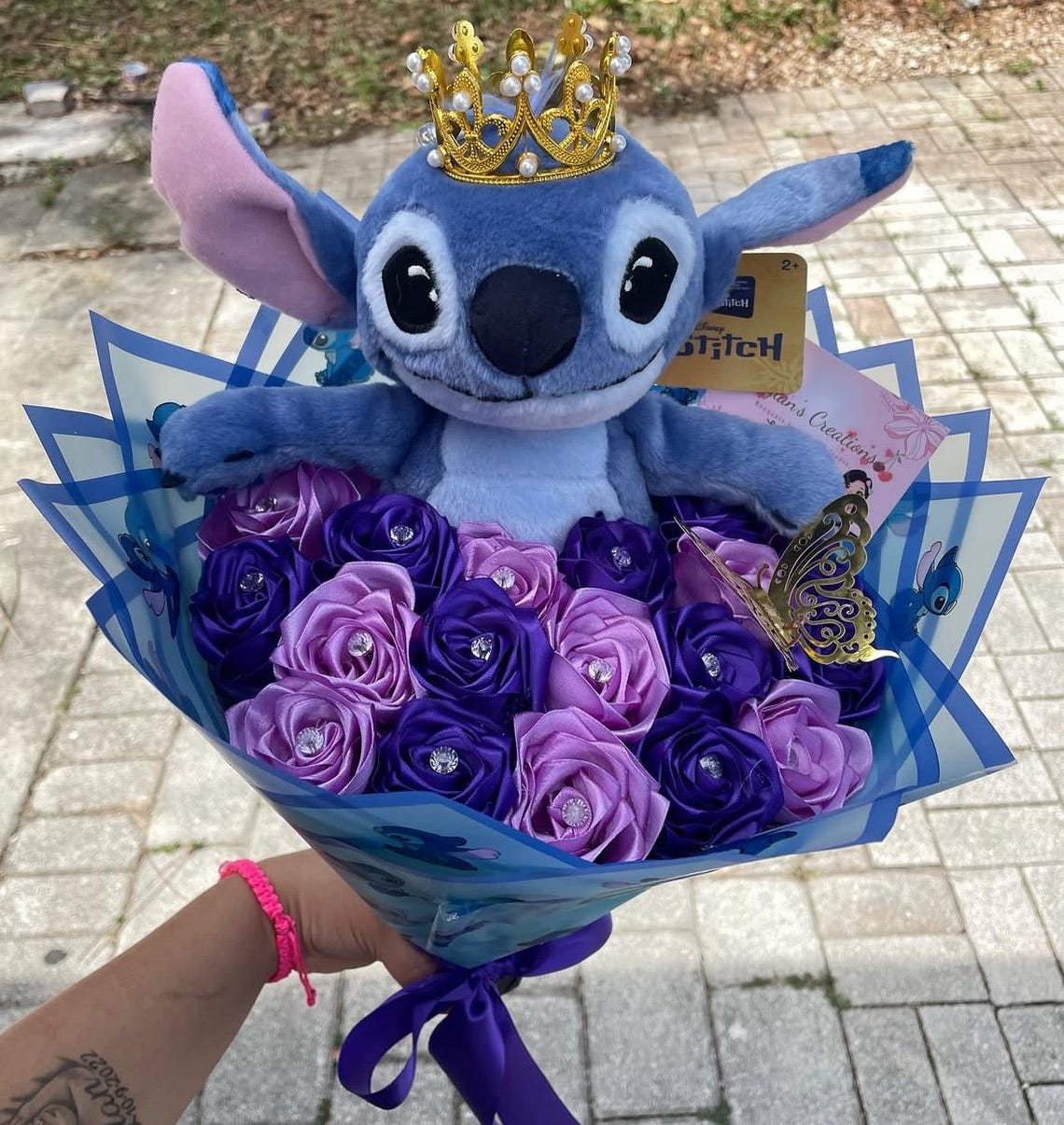 Stitch Bouquet, Ramo, Rosas Eternas, Ribbon Roses, Flowers - Etsy