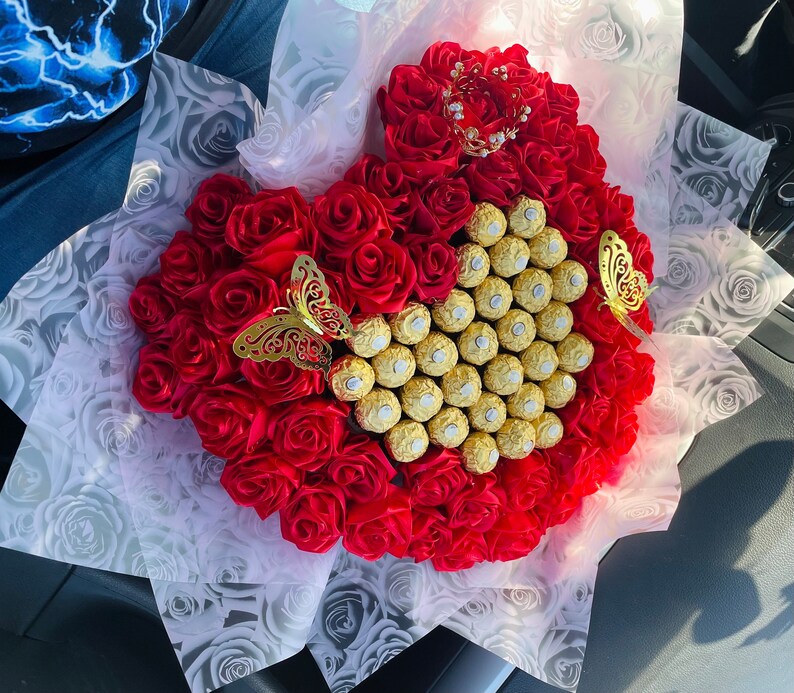 Eternal Roses, Bouquet,roses Bouquet, Red,pink and Ivory, Gift, Ramo ...