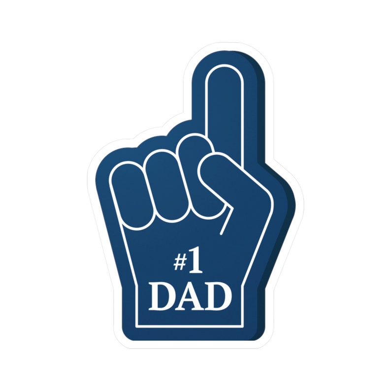 1 Dad Foam Finger Vinyl Sticker - Etsy