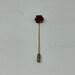 Vintage Romantic Red Rose Gold Tone Stick Pin - Etsy