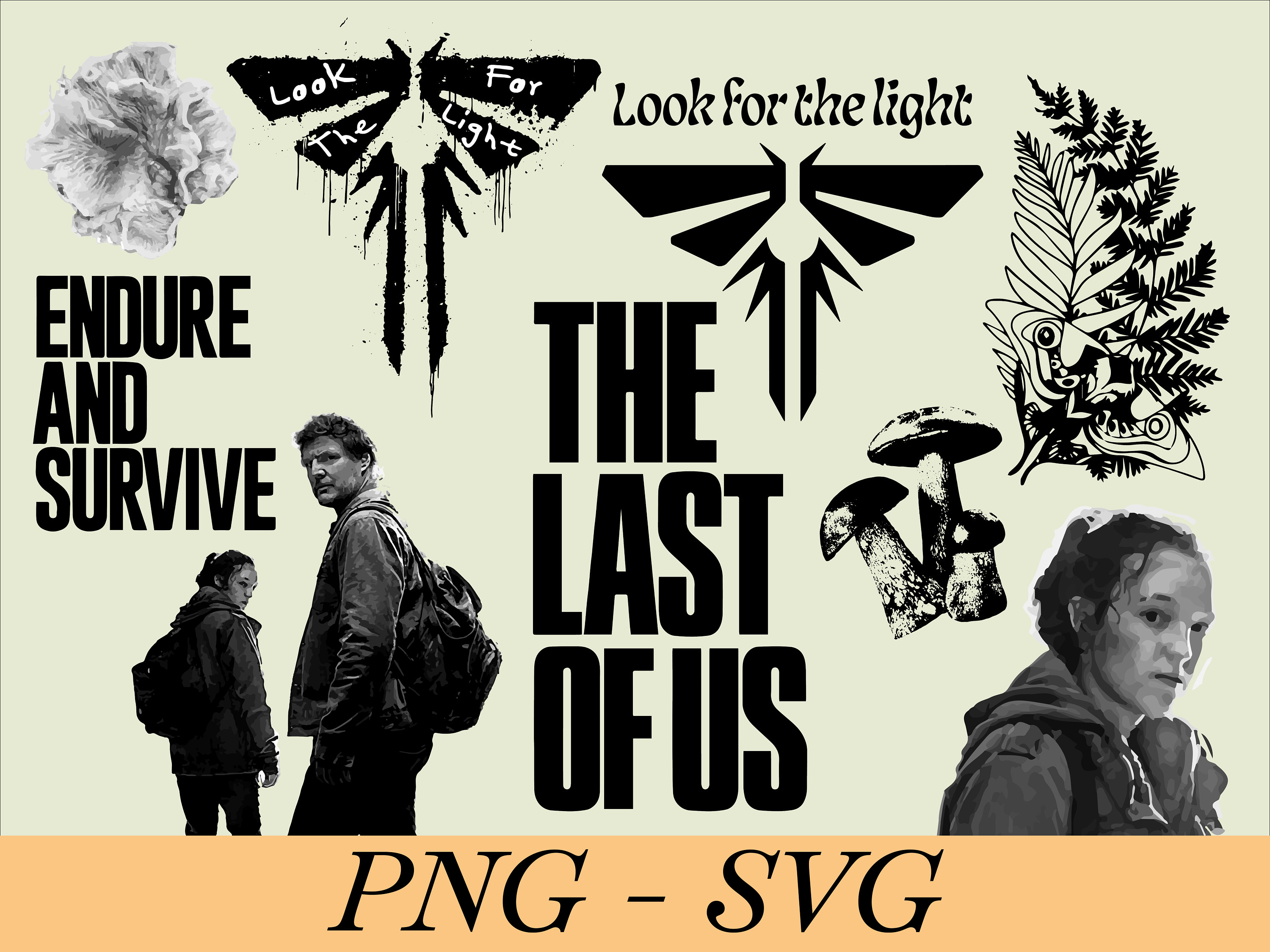 The Last of Us Graphics Package Icons Png Svg DIGITAL Etsy