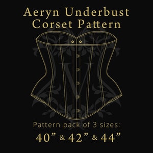 Aeryn Underbust Corset Pattern | Plus Size | Digital A4 & A3 Files | Corset Sizes: 40", 42", 44"