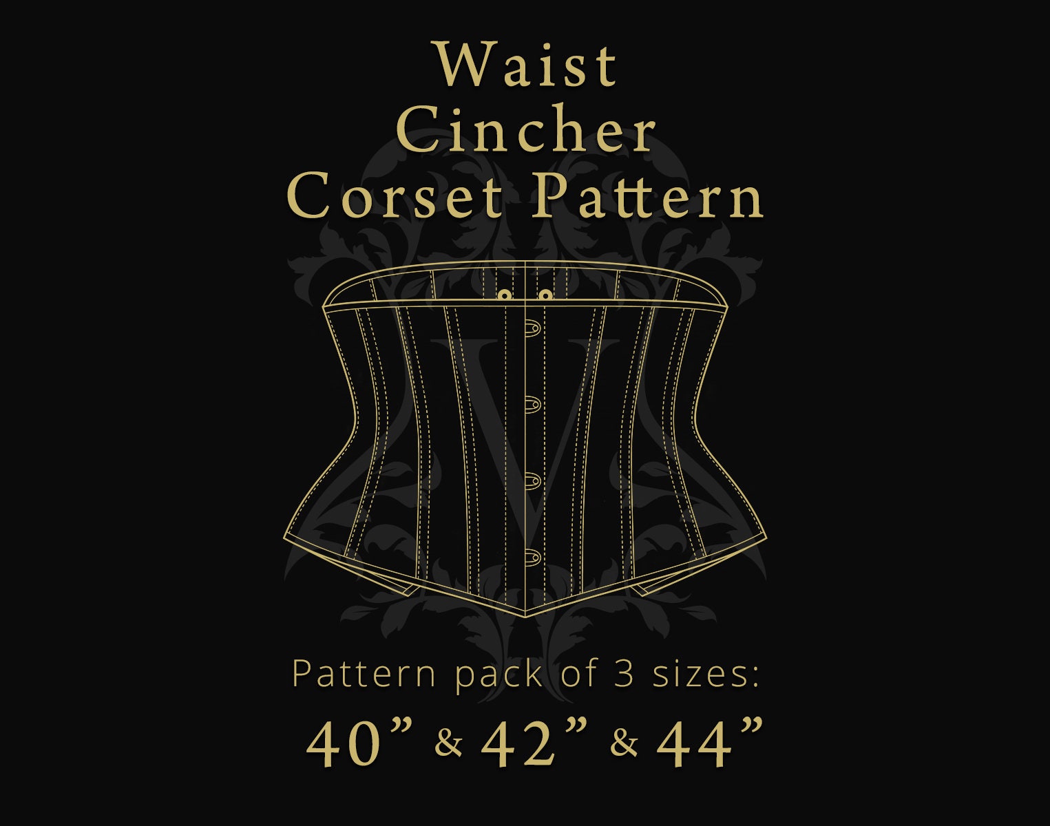 Cupped Overbust Bodysuit Corset Pattern ONLY 