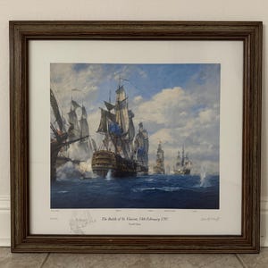 The Battle of St. Vincent by Geoff Hunt, Signed and Remarqued by Artist