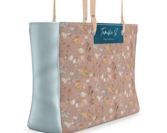 Handcrafted Daily Tote: Rosy Terrazo (S/L)