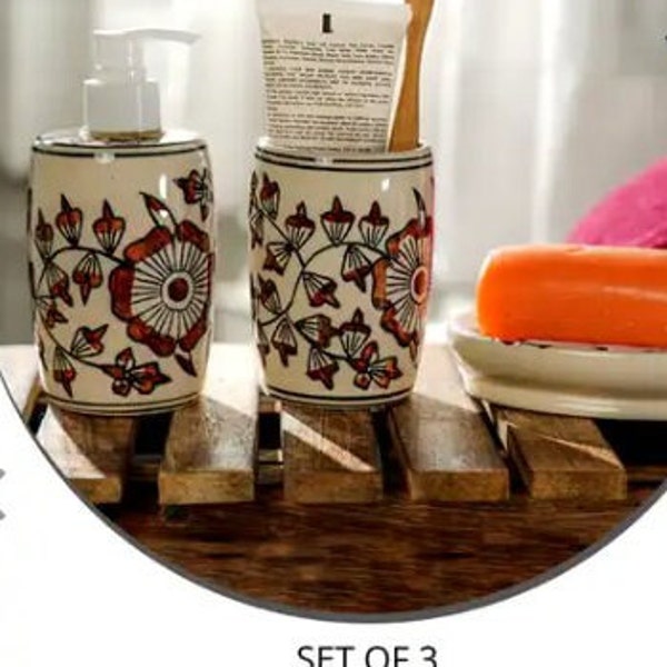 Ceramic Bathroom Accessories Etsy